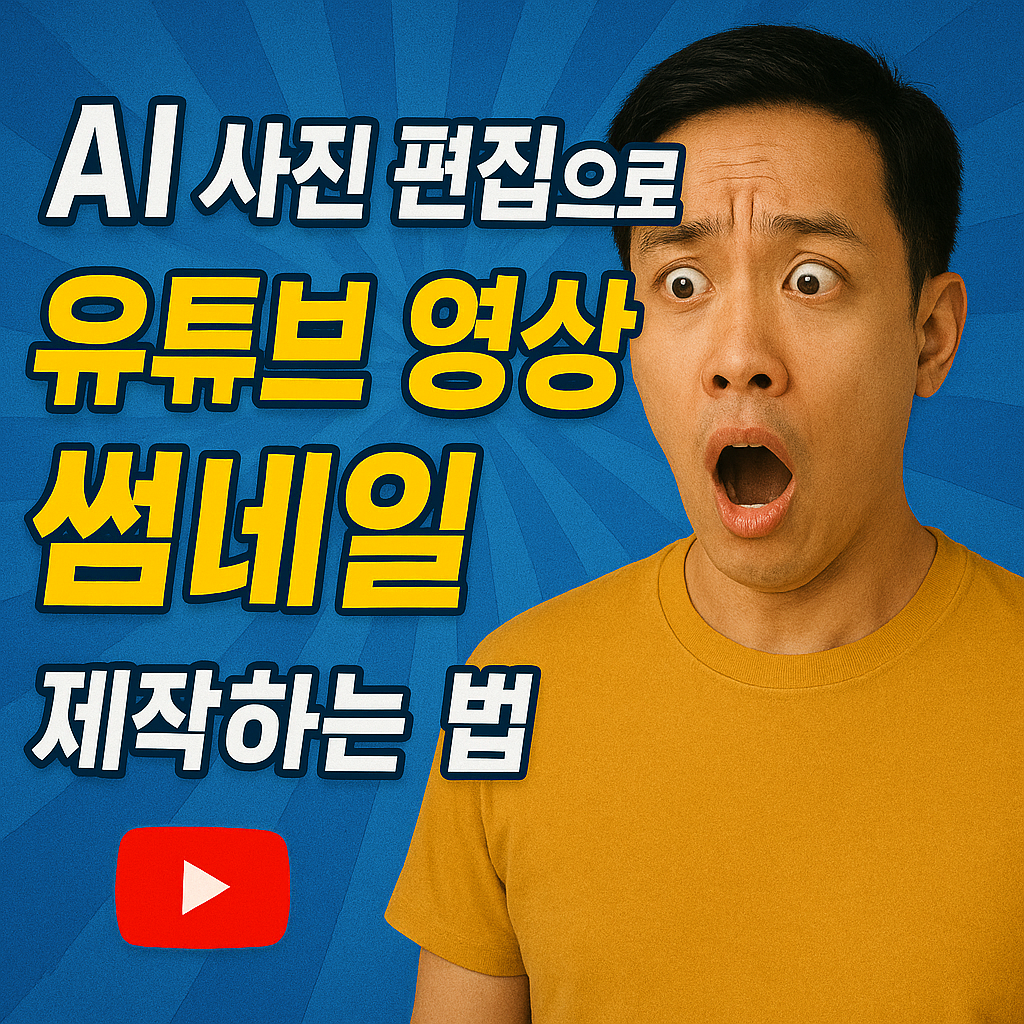 AI 사진 편집으로 유튜브 영상 썸네일 제작하는 법