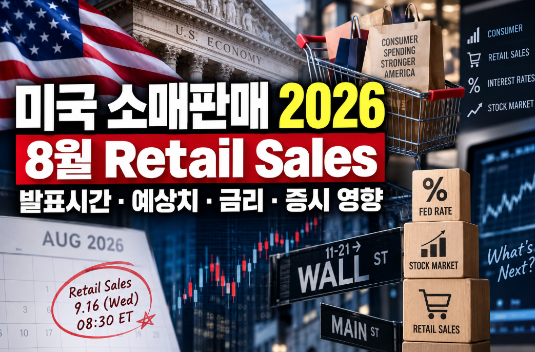 미국 소매판매 2026|8월 Retail Sales·한국시간·예상치·금리·증시 영향