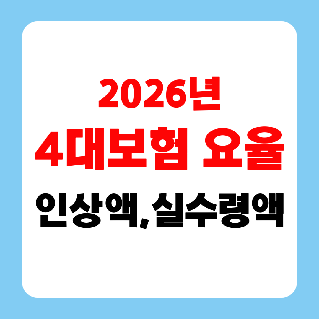 2026년 4대보험 요율 인상 총정리｜연봉 실수령액 이미지 썸네일