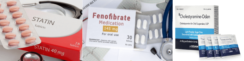 스타틴계-페노피브레이트-콜레스티라민