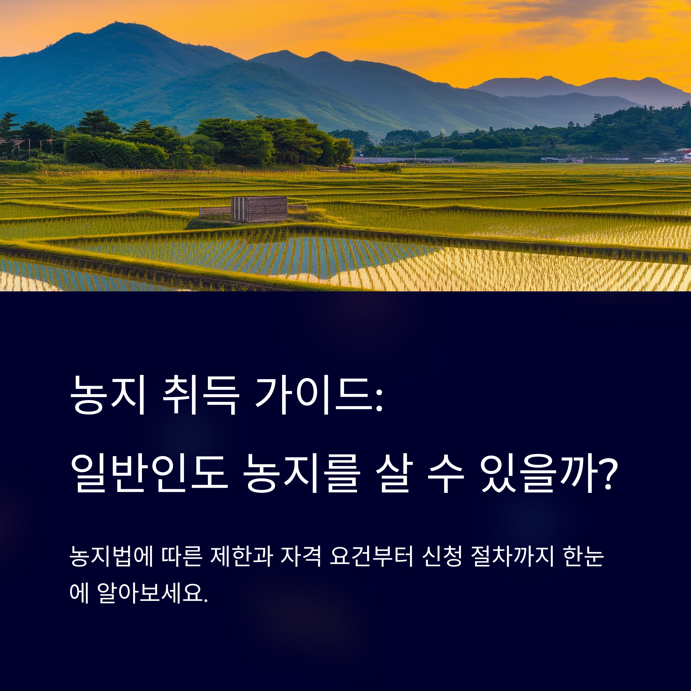 농지 취득 조건