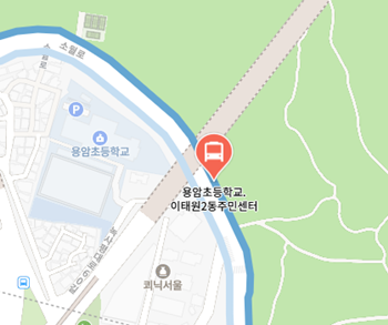 용암초등학교.이태원2동주민센터에서 인천공항 리무진 공항버스(6702번) 지도 위치