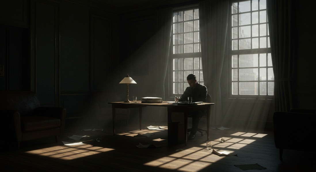 책상 앞에 앉은 남자