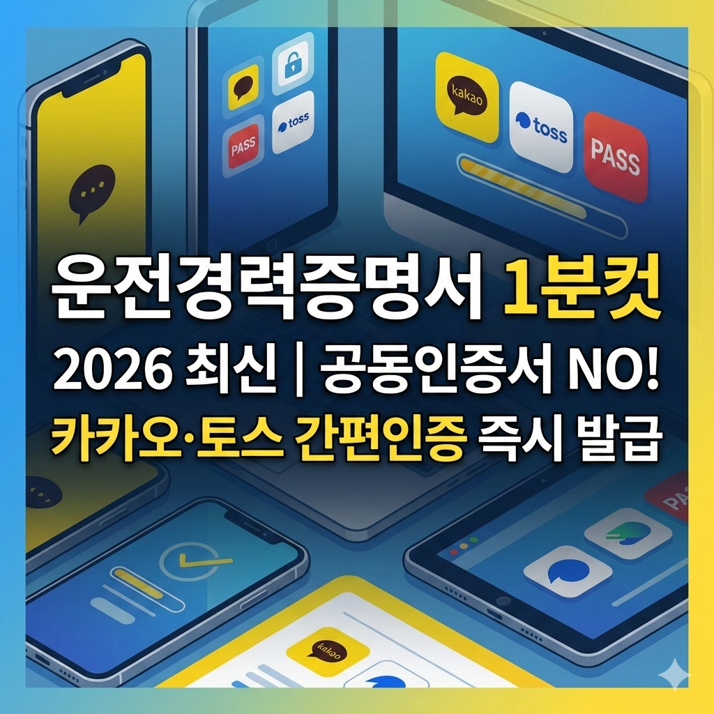 운전경력증명서 2026 발급 공동인증서 없이 간편하게 끝내기