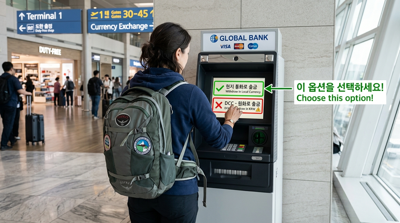 ATM DCC 거부 가이드 화면