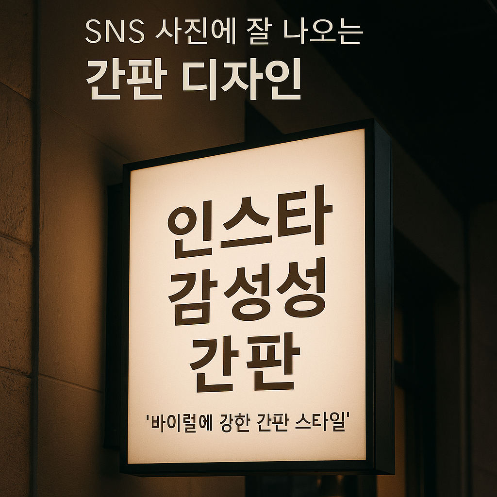 SNS 사진에 잘 나오는 간판 디자인(‘인스타 감성 간판’ 만들기, 바이럴에 강한 간판 스타일)