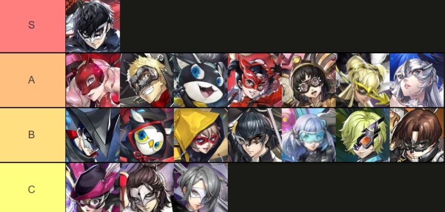 페르소나5 더 팬덤 티어표