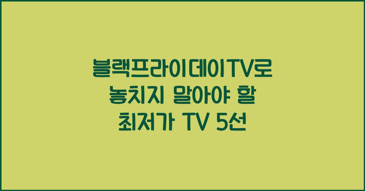 블랙프라이데이TV