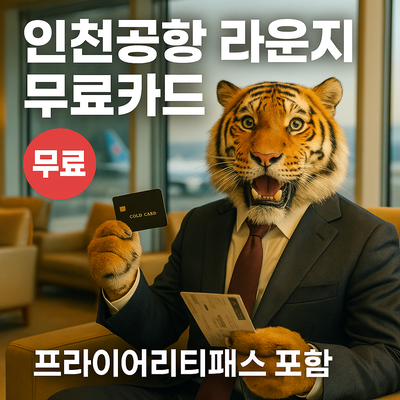 인천공항 라운지 무료카드 추천 프라이어리티패스 포함