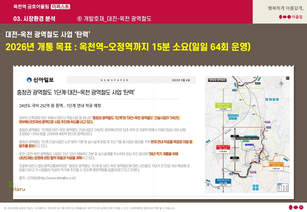 옥천역 금호어울림 교통환경