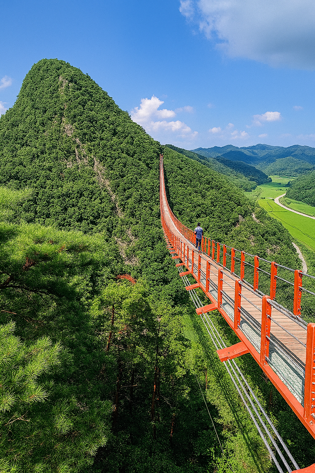 전북 완주 채계산 출렁다리 사진