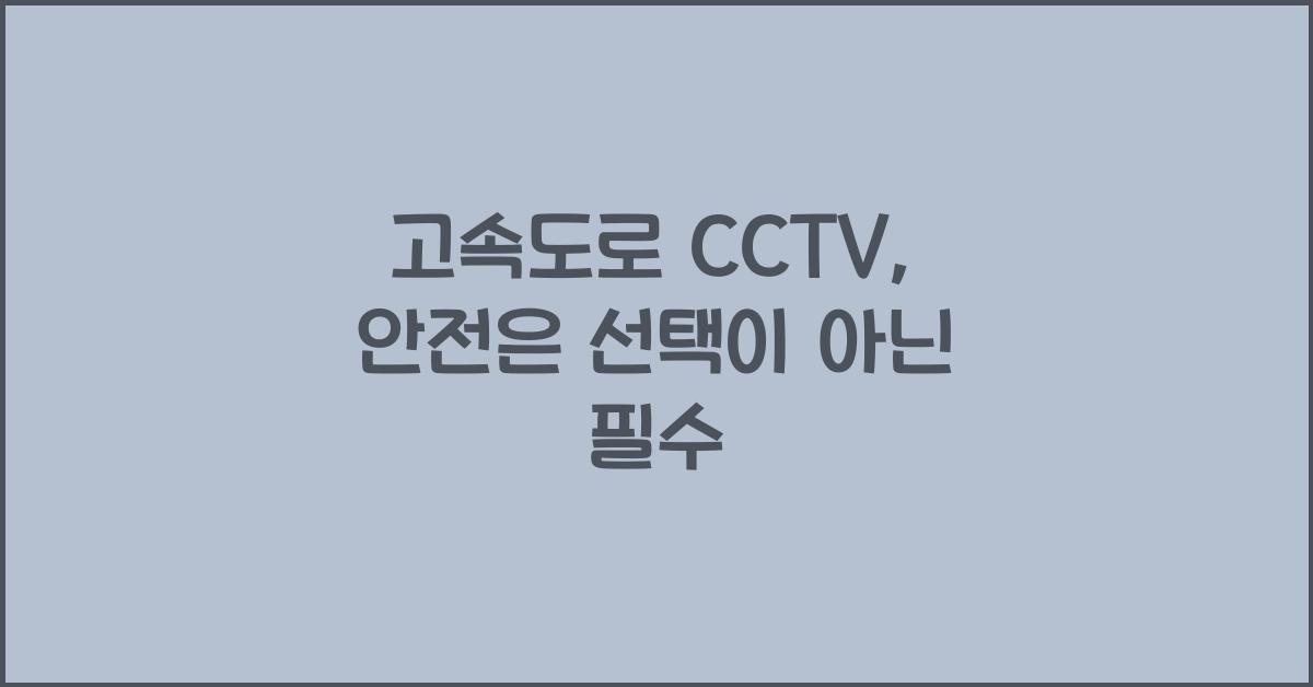 고속도로 cctv