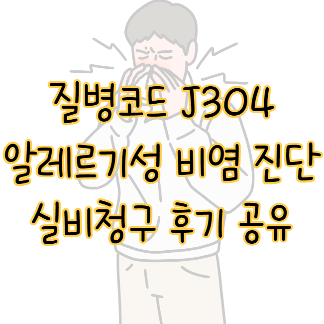질병코드 J304 알레르기성 비염 진단부터 실비청구 후기 공유 표지