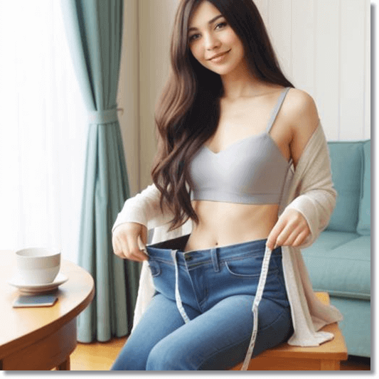 공액리놀레산 다이어트 효과를 보고 있는 여성