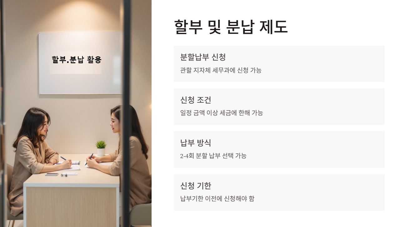 할부·분납 가능한지 여부