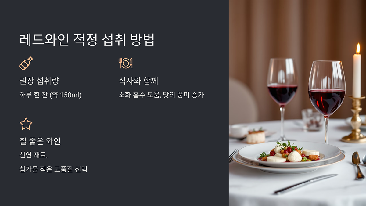 레드와인 적정 섭취 방법