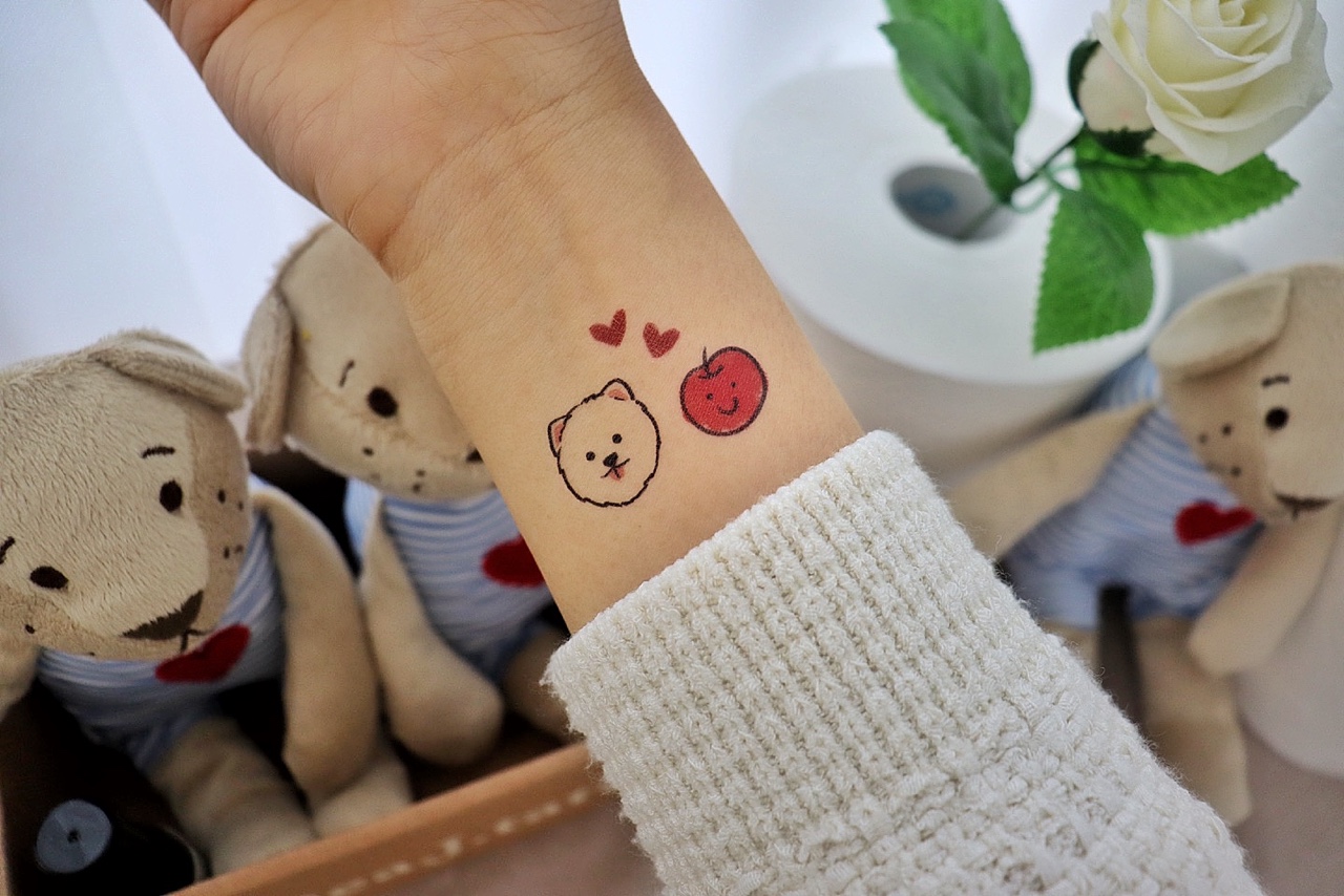 사과 강아지 인형 하트