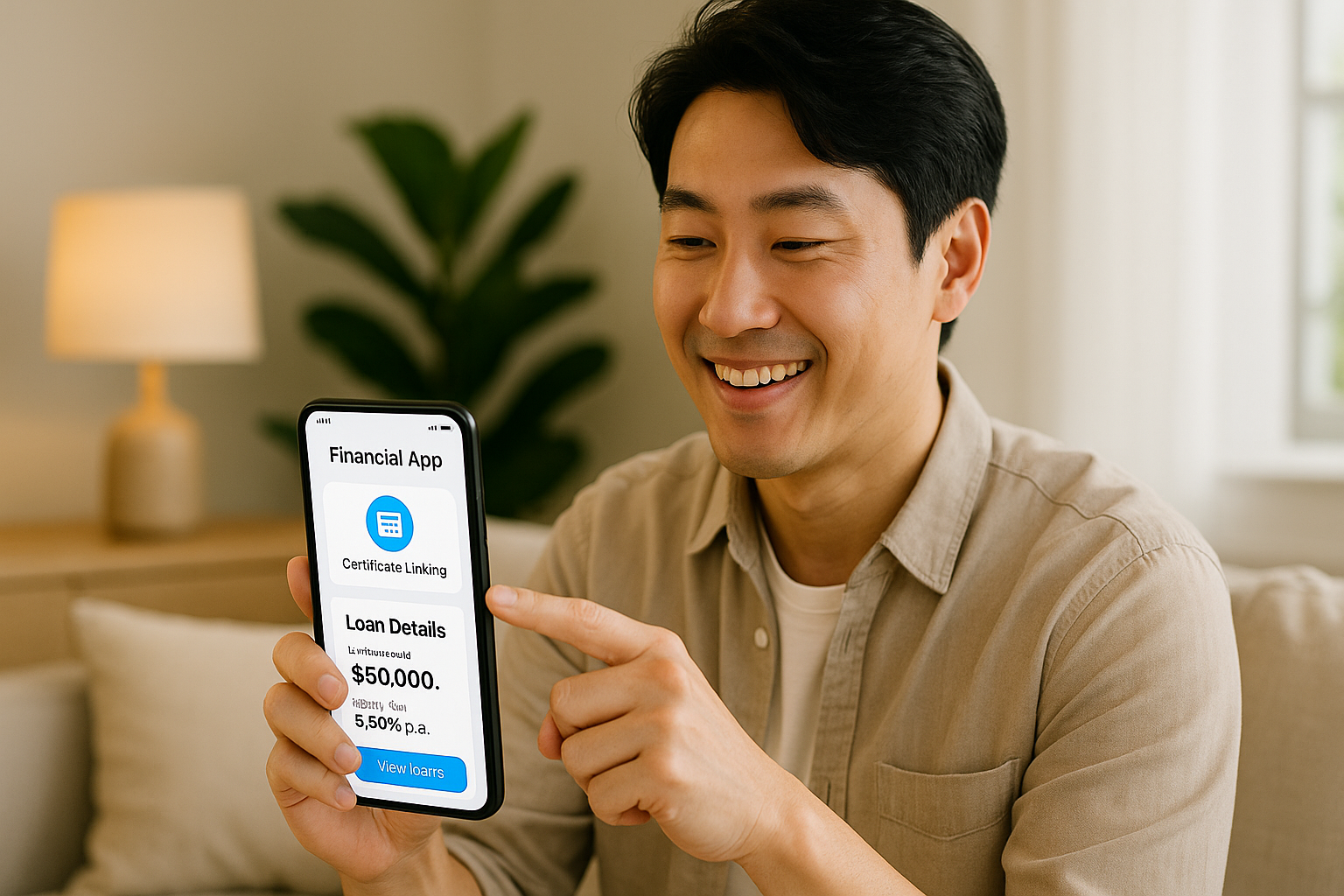 스마트폰 금융앱으로 대출조건 확인