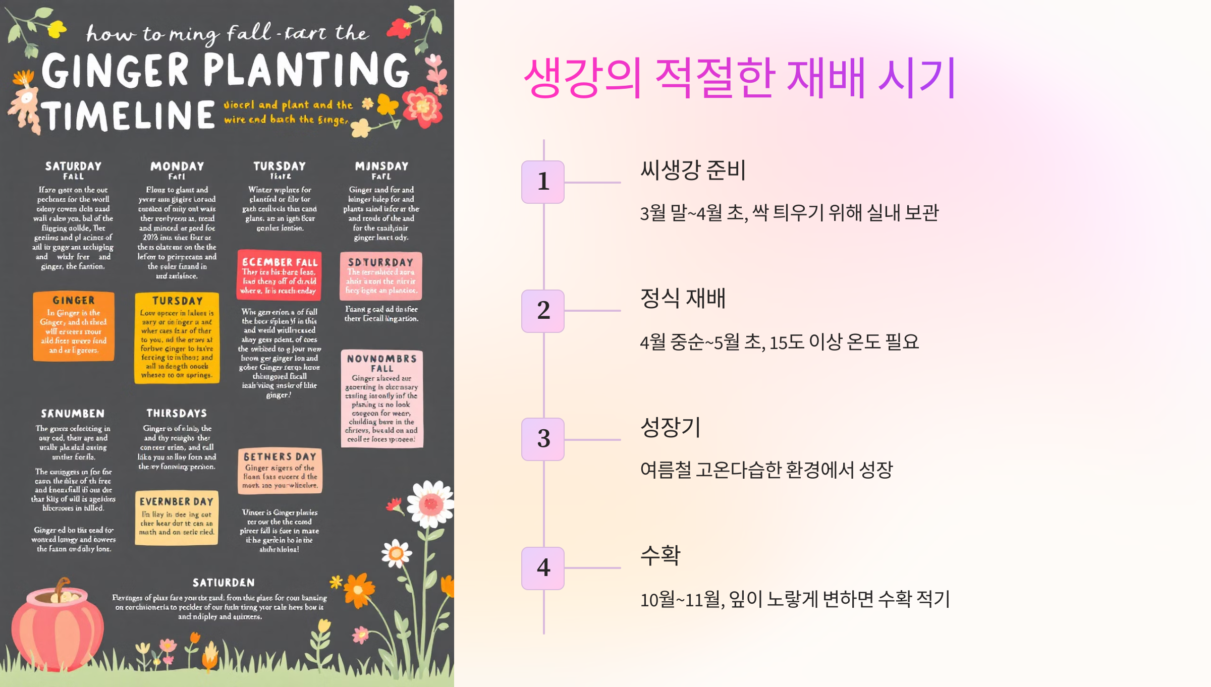🌿 생강의 적절한 재배 시기