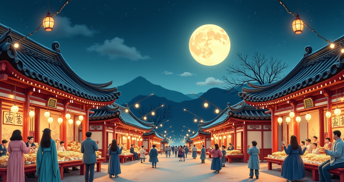 정월대보름 및 음식 풍습 관련 이미지