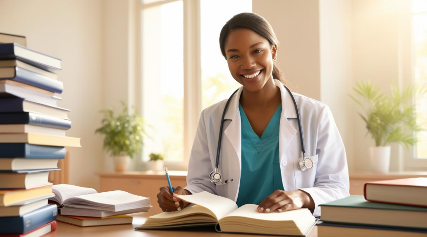 공부하는 의대생 모습