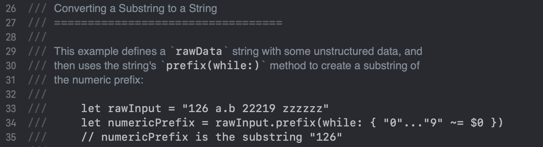 SubString에 대한 Definition 일부 이미지