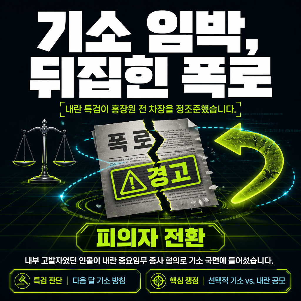 기소 임박, 뒤집힌 폭로