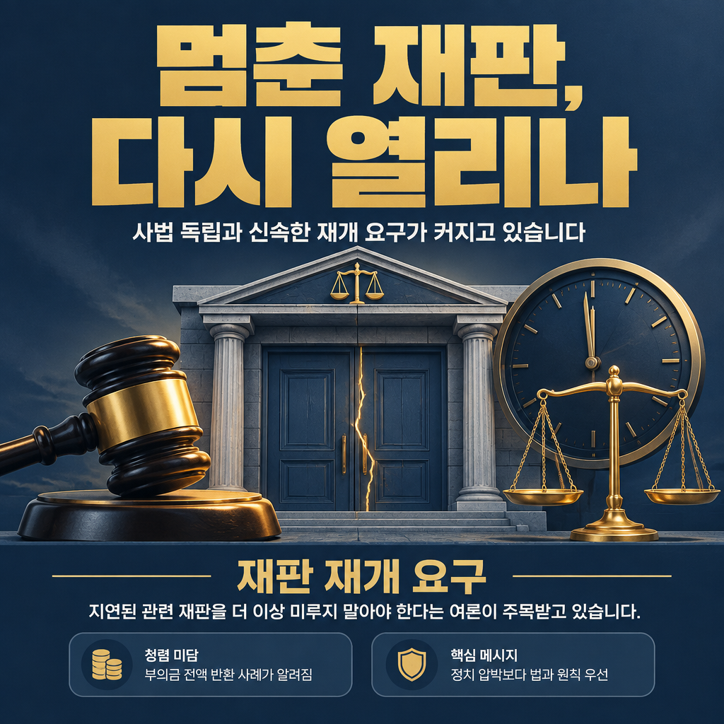 멈춘 재판, 다시 열리나