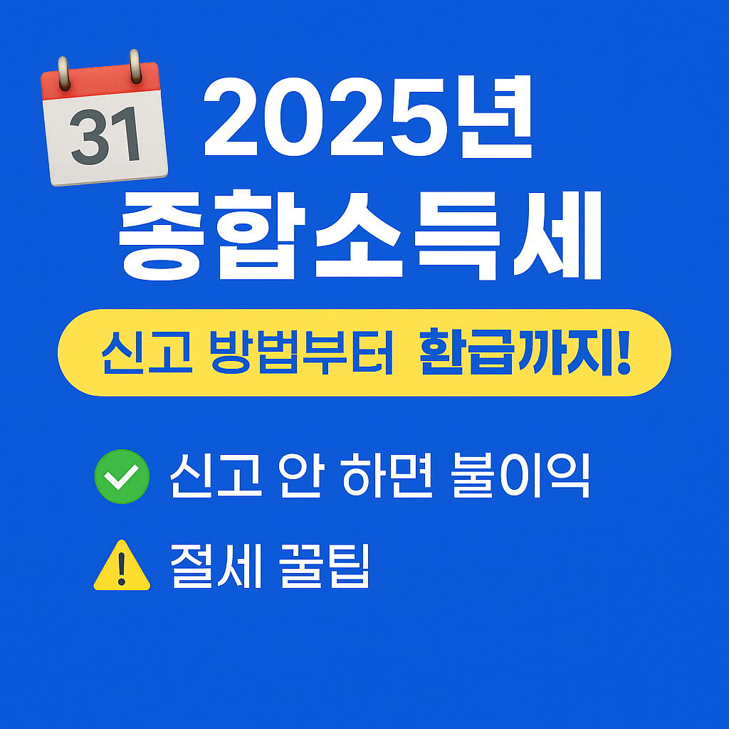 📋 2025년 종합소득세 신고 방법부터 환급까지! 신고 안 하면 생기는 불이익까지 총정리