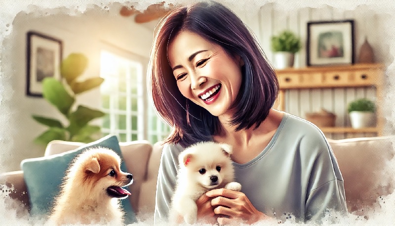 반려견과 노년층 건강에 대한 이미지