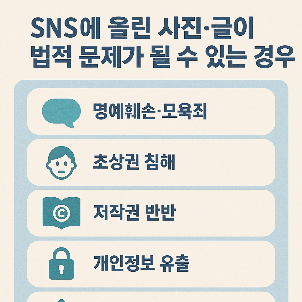 SNS에 올린 사진&middot;글이 법적 문제가 될 수 있는 경우