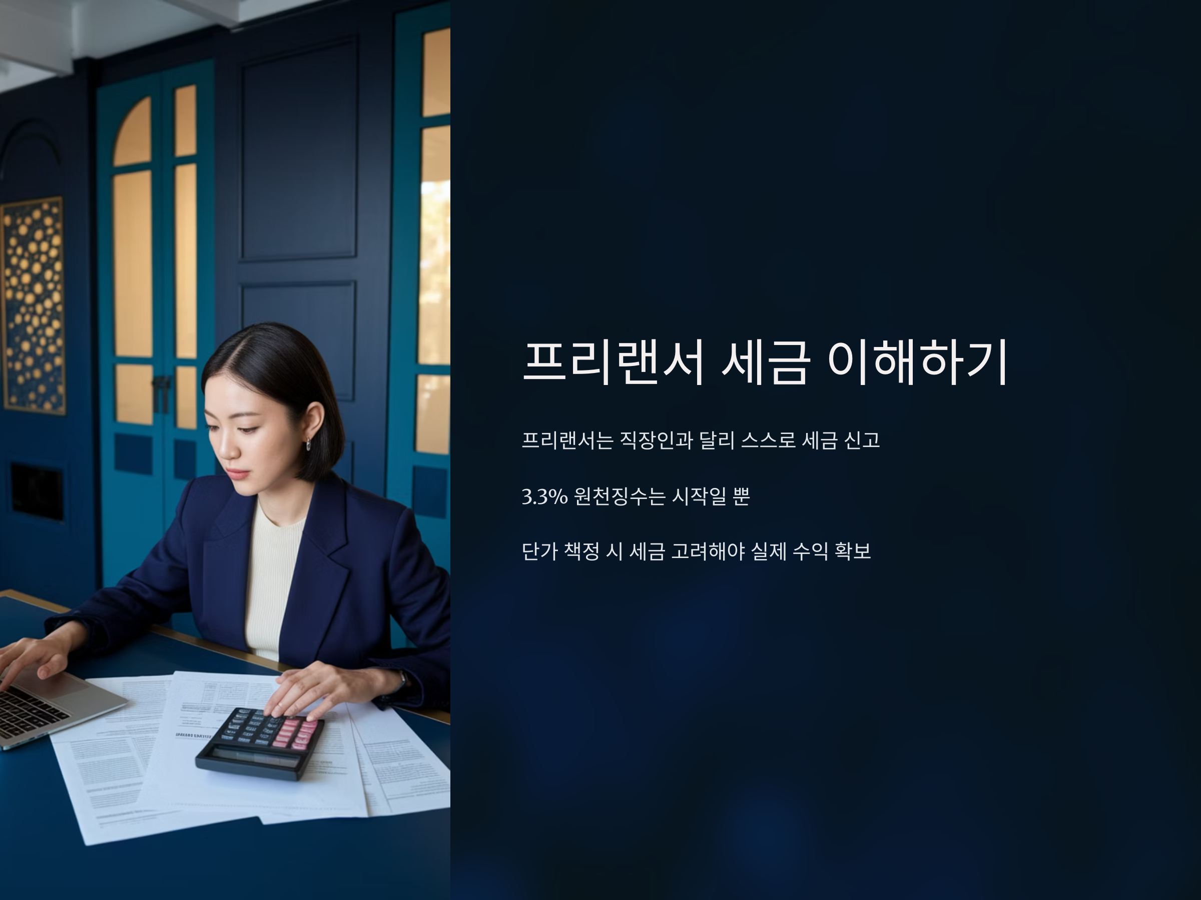 프리랜서 종합소득세 단가 책정 시 주의할 세금 이슈