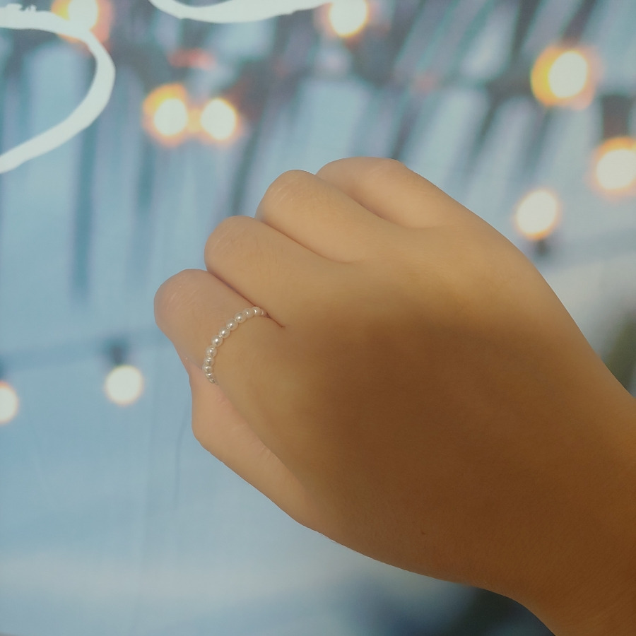 데일리 진주 비즈 반지