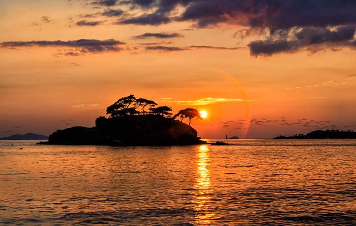 전국 해넘이 명소 부안 솔섬