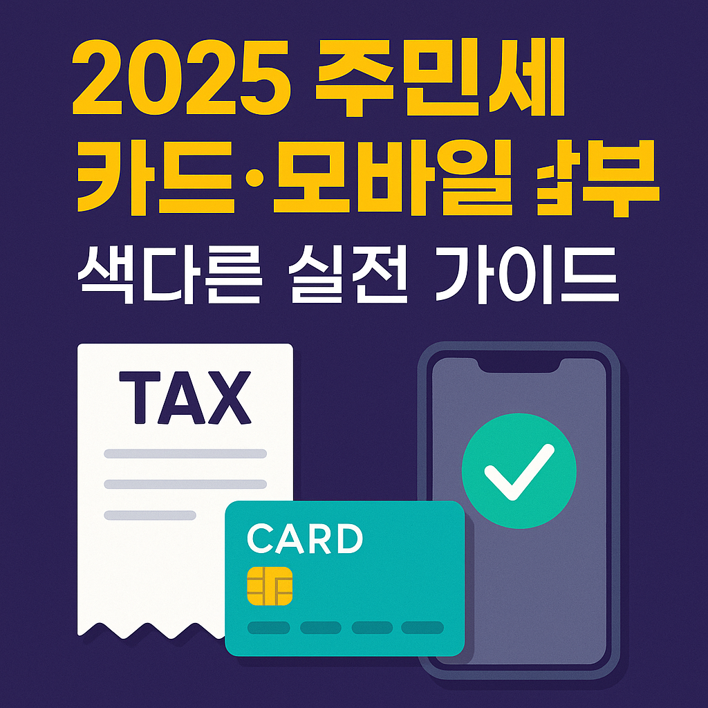 2025 주민세 카드&middot;모바일 납부 색다른 실전 가이드