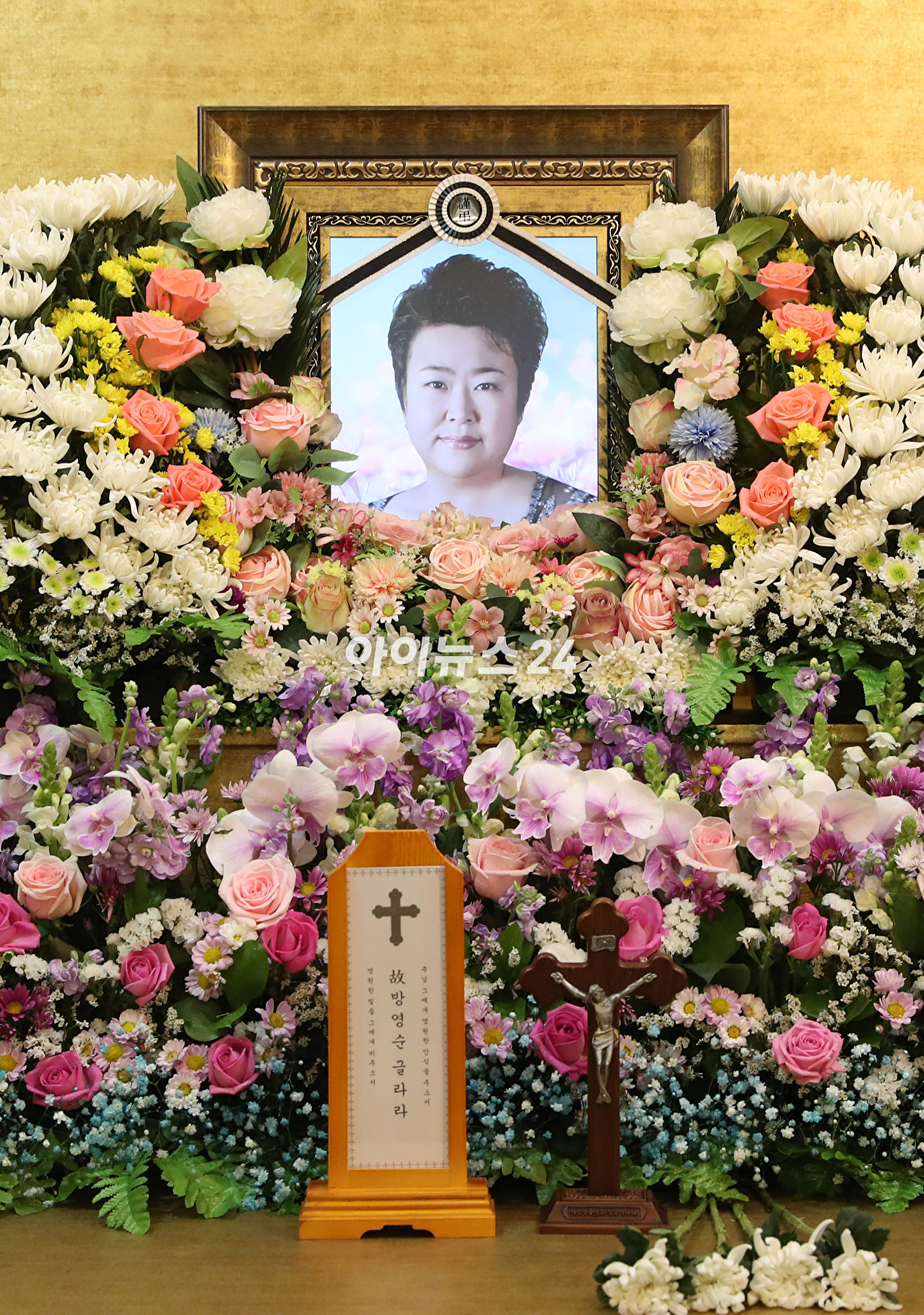 가수 방실이(본명 방영순)의 빈소가 20일 오후 인천 강화군 참사랑장례식장에 마련되어 있다. [사진=사진공동취재단]