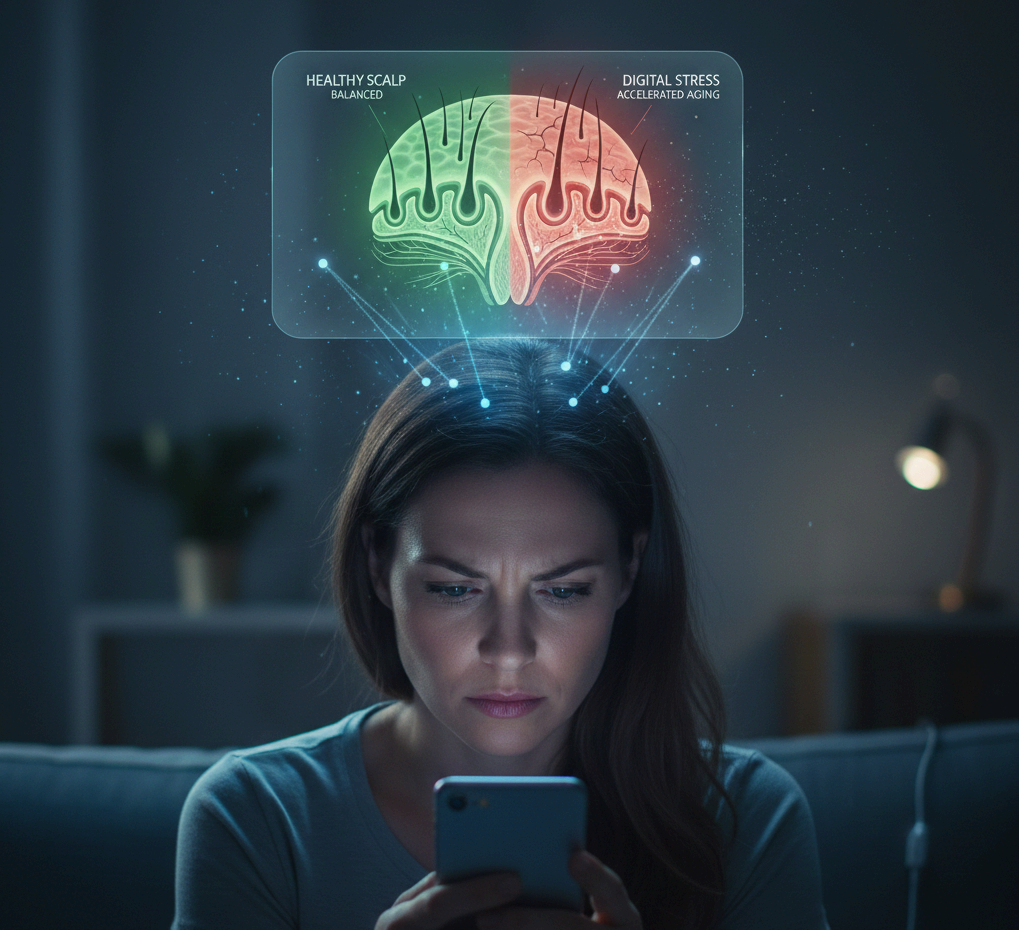 블루라이트의 역습: 당신의 스마트폰이 두피 노화를 가속화한다?