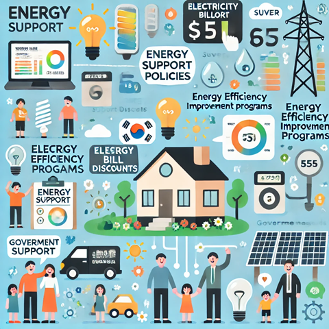 전기요금 감면, 효율개선사업 등 다양한 에너지 지원 정책 이미지