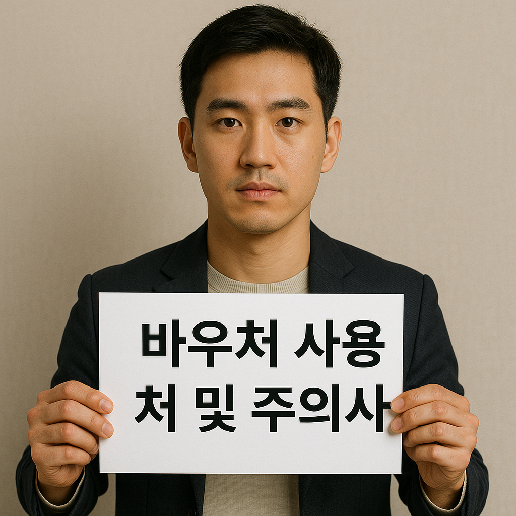 바우처 사용처 및 주의사항