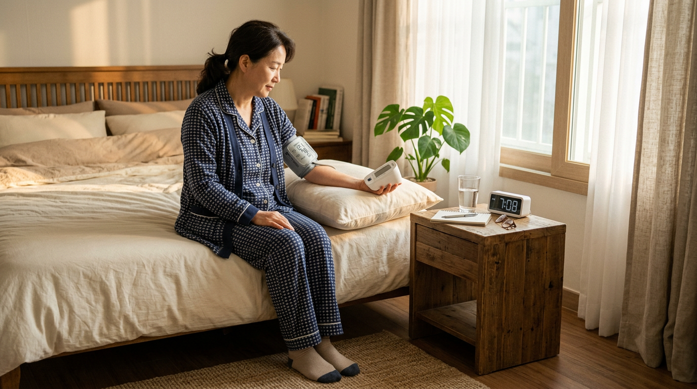 아침 혈압 측정 가정용 혈압계 추천