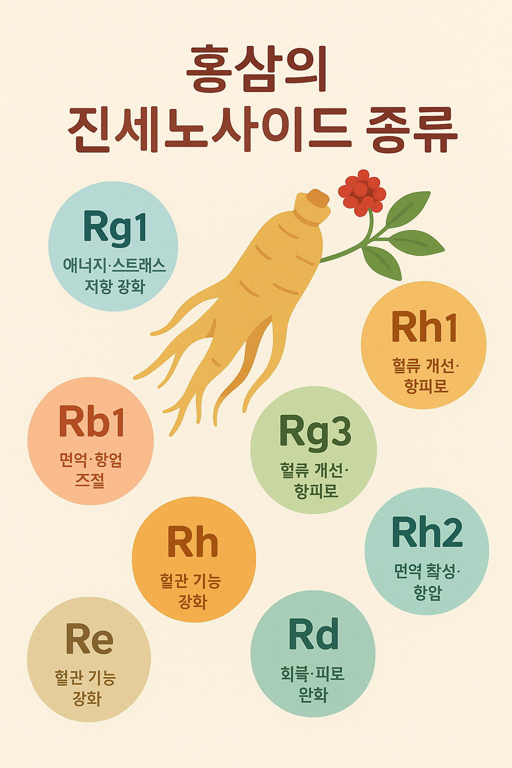 홍삼 진세노사이드 종류와 함량 완전 정리