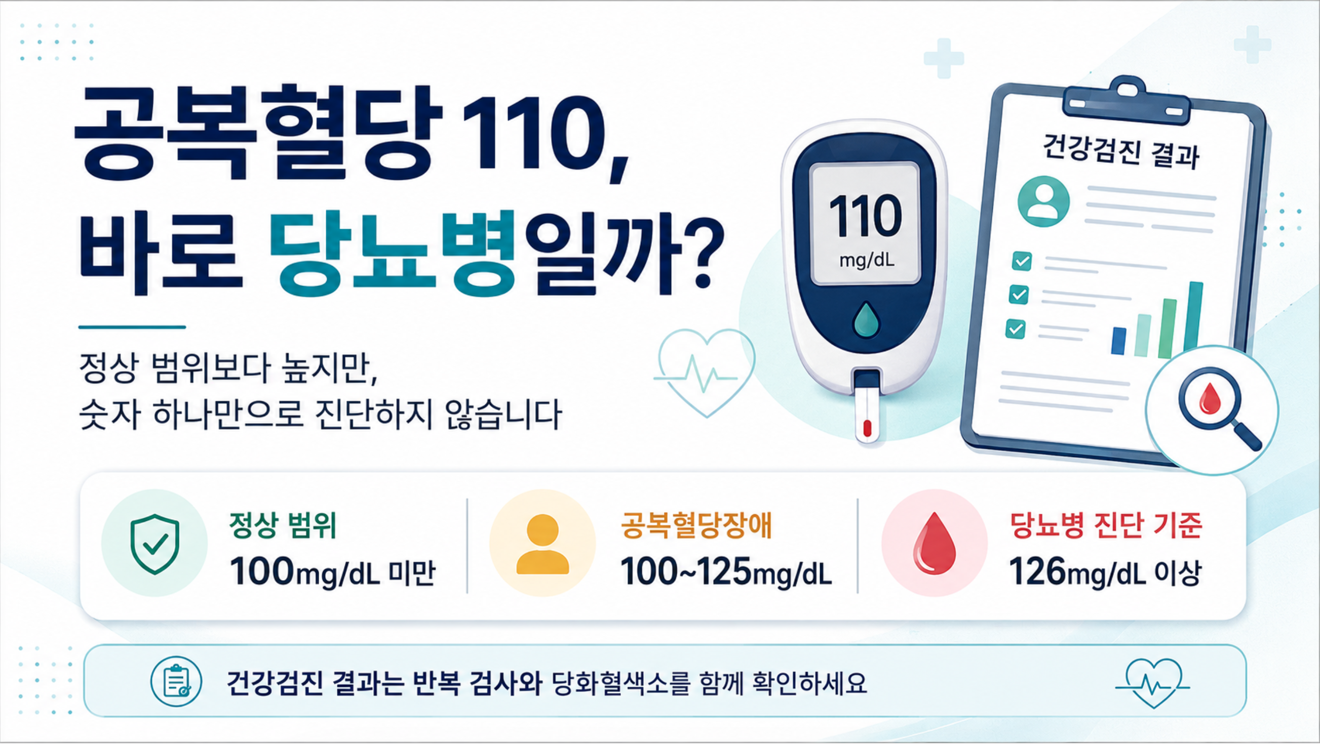 공복혈당 높은 경우 생활습관 체크