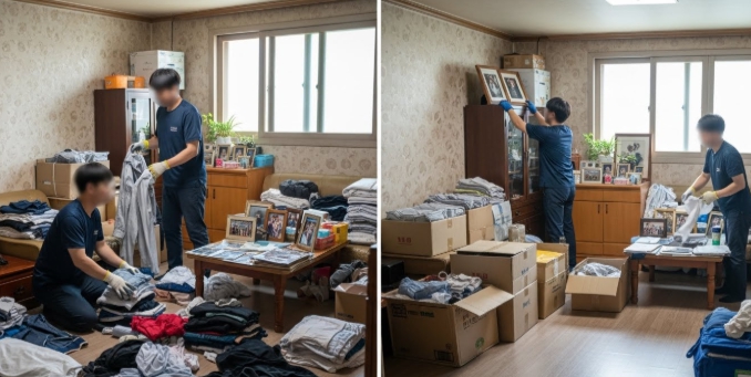 무주 고독사청소 및 정리중