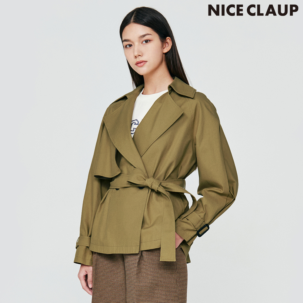 나이스클랍 나이스클랍 벨티드 숏 트렌치 코트 N213MWY803