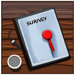 설문조사 책자를 묘사한 이미지