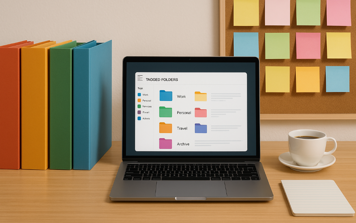 아날로그 자료 보관과 디지털 자료 보관 모습