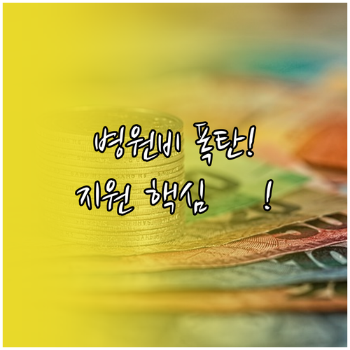 병원비 폭탄 막는 재난적의료비 대상부..