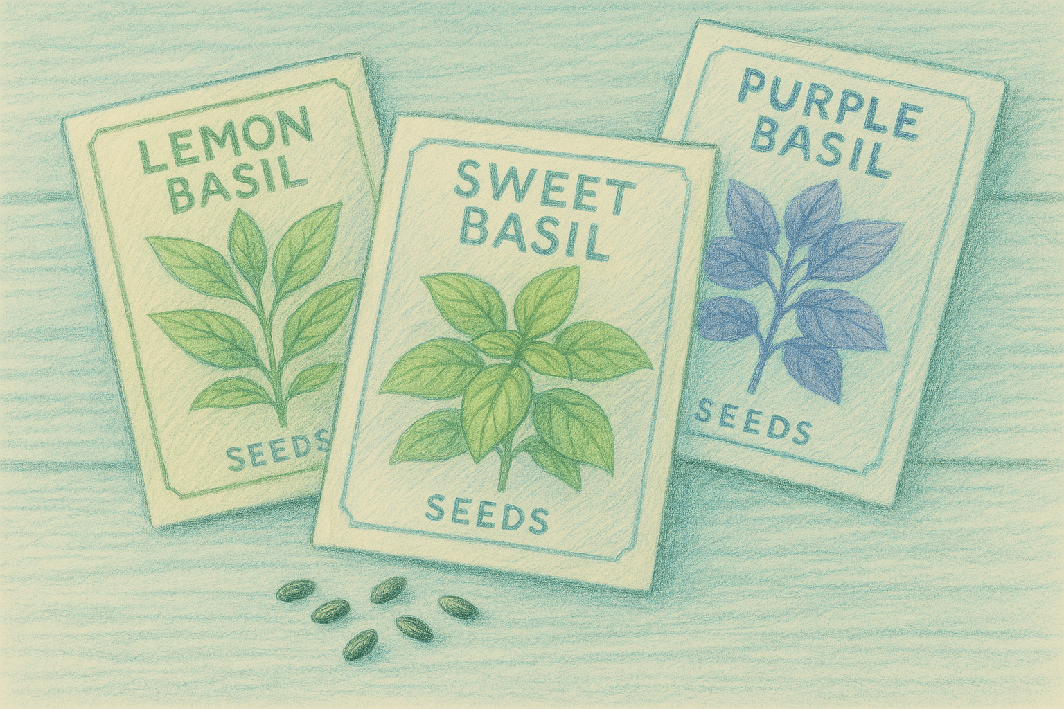 바질 씨앗 종류별 그림