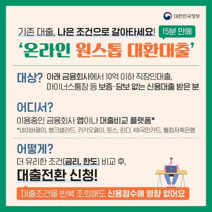 온라인&middot;원스톱 대환대출 개시