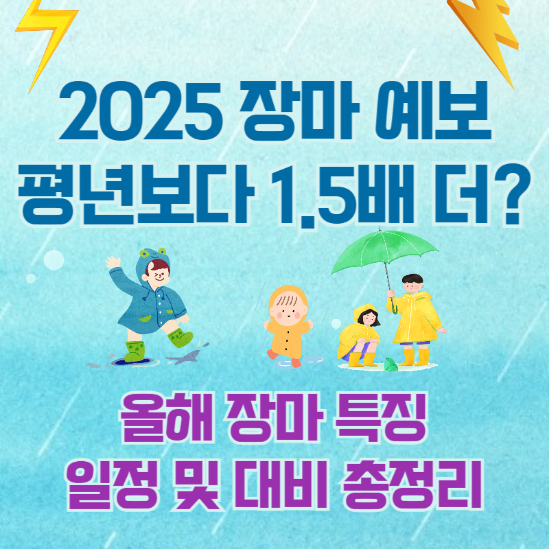 2025 장마 예보 총정리, 장마예상 시기, 지역별 확인 및 대비 가이드